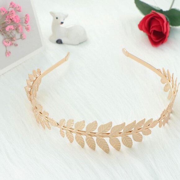 Greek Goddess Headband Arm Cuff Jewelry Set for Women Bridal Party